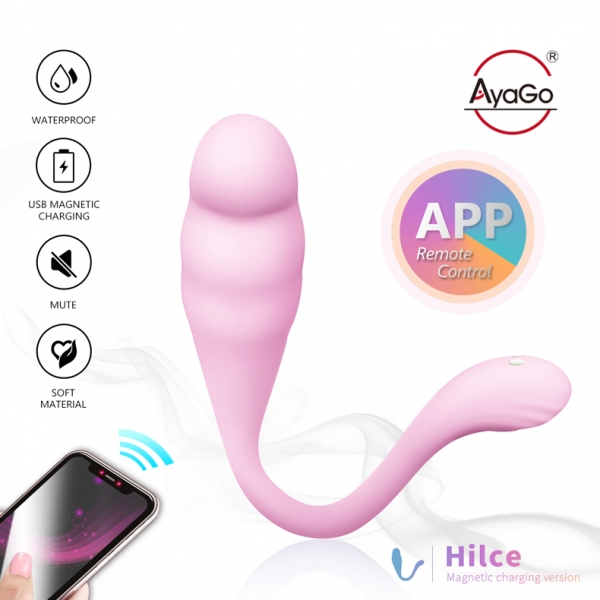 Hilce - APP Control Vibrator - Magnetic charging - Pink 