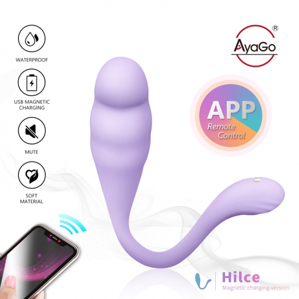 Hilce - APP Control Vibrator - Magnetic charging - Purple 
